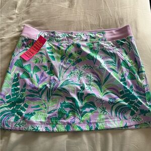 Lilly Pulitzer Women's Leaf Print Mini Skirt - Green and Purple